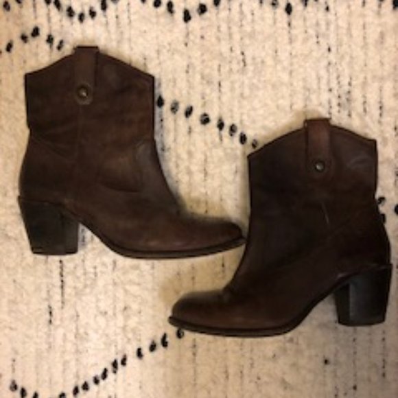 Frye Jackie Button Dark Brown short boots - Picture 4 of 4